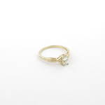 9ct yellow gold aquamarine dress ring