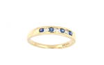 10ct yellow gold diamond/sapphire set eternity ring