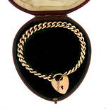 9ct rose gold vintage curb linked bracelet with yellow gold plating