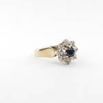 9ct sapphire and diamond ring