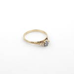 9ct yellow gold Ceylonese sapphire and diamond set dress ring