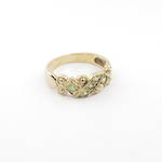 9ct yellow gold vintage style peridot ring