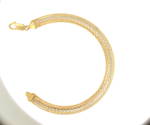 18ct Tri-tonal gold flat link fancy bracelet