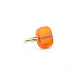 Antique 9ct rose gold carnelian spinner ring