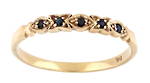 9ct yellow gold sapphire set fancy band style ring