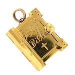 9ct yellow gold 'Holy Bible' charm