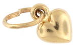 9ct yellow gold tiny heart charm