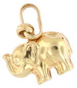 9ct yellow gold 'Elephant' charm