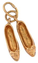 14ct yellow gold 'Slippers' charm