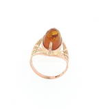 18ct rose gold 'natural' amber dress ring
