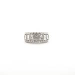 18ct white gold multi diamond set ring