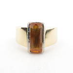 18c yellow & white gold, yellow sapphire ring
