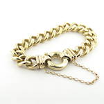 9ct yellow gold heavy curb link bracelet