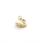9ct yellow gold swan charm