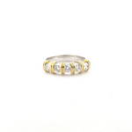 18ct white and yellow gold 5 stone diamond ring