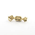 9ct yellow gold 'lolly in wrapper' charm
