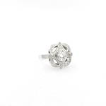 18ct white gold art deco style diamond set cluster ring