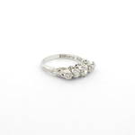 18ct white gold/platinum vintage diamond set ring