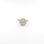 Platinum and diamond set cluster ring