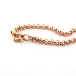 9ct rose gold round belcher link bracelet