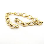 14ct yellow gold oval link bracelet