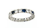 18ct white gold sapphire and diamond set eternity ring