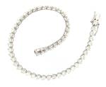 18ct white gold diamond set tennis bracelet (4.25cts)