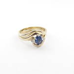 9ct yellow gold sapphire and diamond ring set