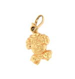 9ct yellow gold clown charm