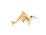 9ct yellow gold dolphin charm