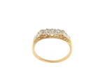 Vintage 18ct yellow gold and platinum diamond ring