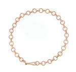 9ct rose gold fancy link bracelet