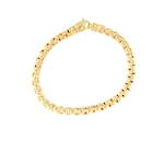 9ct yellow gold hollow square belcher link bracelet
