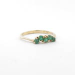 9ct yellow gold and natural emerald dress ring