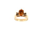 9ct yellow gold and citrine vintage dress ring