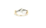 14ct white and yellow gold diamond fancy ring