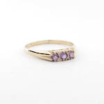 9ct yellow gold amethyst and diamond dress ring