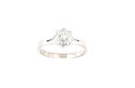 14ct white gold 'flower design' diamond ring
