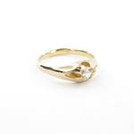 18ct yellow gold antique diamond solitaire ring