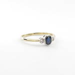 9ct yellow/white gold sapphire and diamond dress ring