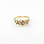 18ct yellow gold antique coral and pearl dress ring