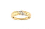 9ct yellow/white gold diamond ring