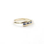 9ct yellow gold sapphire and diamond set ring