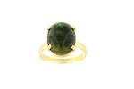 18ct yellow gold green tourmaline dress ring