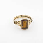 15ct yellow gold antique citrine ring