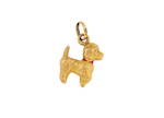 18ct yellow gold 'Poodle dog' charm