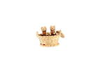 9ct yellow gold 'Puppies in a basket' charm