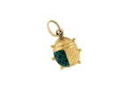 9ct yellow gold and green enamel 'ladybug' charm