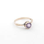 9ct rose gold vintage amethyst dress ring