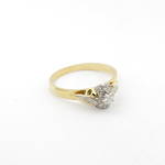 18ct yellow/white gold vintage diamond cluster ring